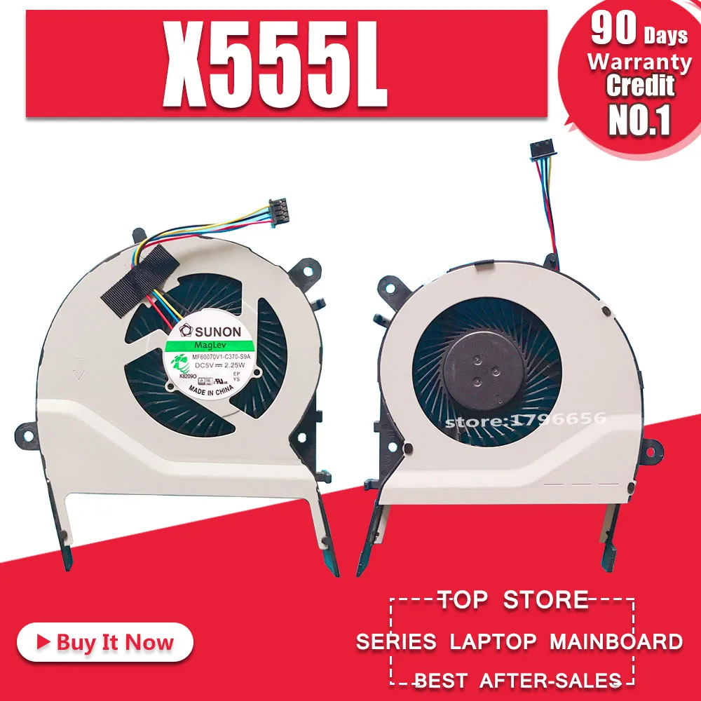 Новый охлаждающий вентилятор для For Asus X455CC K555 W419L W519L R556L R557L Y583L K555L VM590L X555LJ X554L X554LD CPU