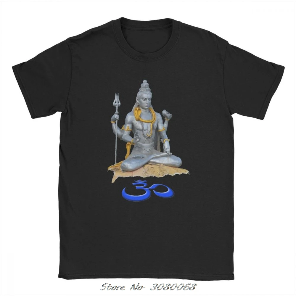 Футболка Shiva Om мужская с коротким рукавом тенниска из чистого хлопка в стиле хип