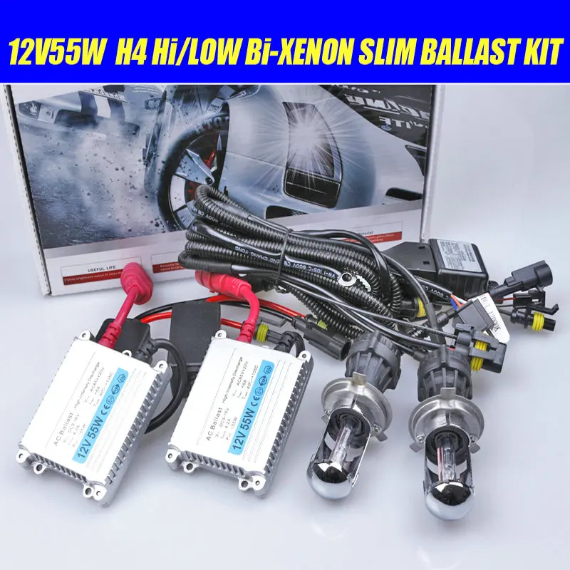Новое поступление 2018 модная автомобильная лампа двухксеноновая 55 Вт 12 В H4