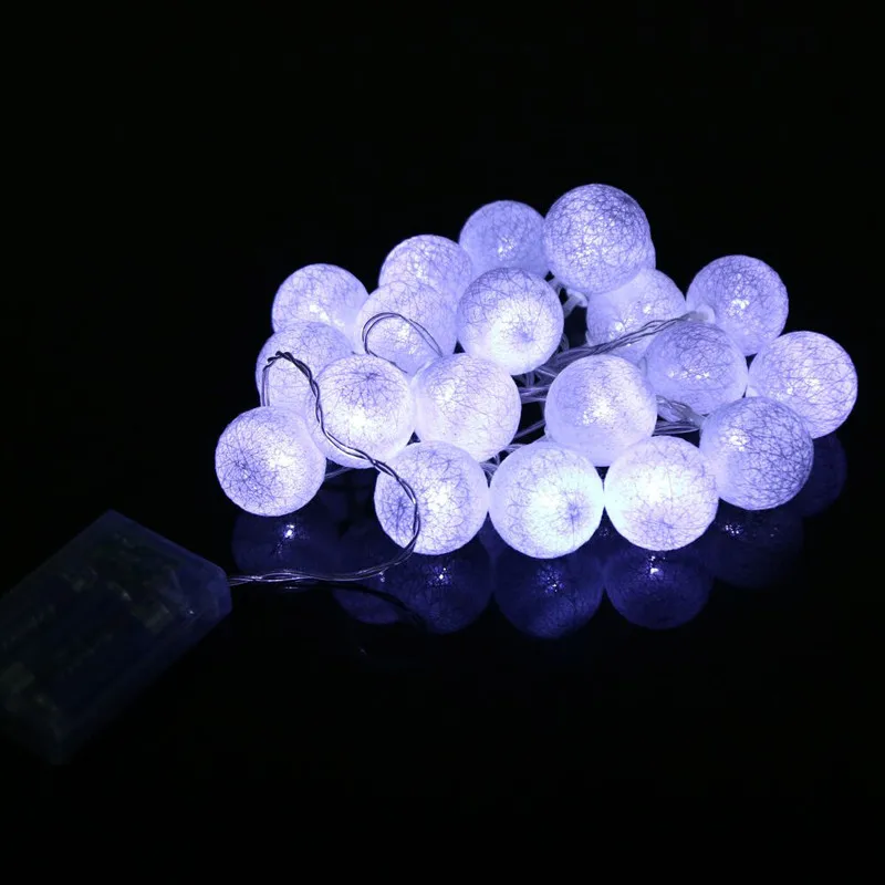 As is shown in 1,3 M10LED светильник на батарейках с хлопковым шаром для праздника, свадьбы, рождественской вечеринки - Цвет: As is shown in
