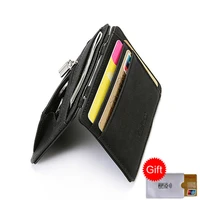 bisi goro fashion slim minimalist credit card holder anti rfid protection id bank card case porta tarjetas zipper coin wallet