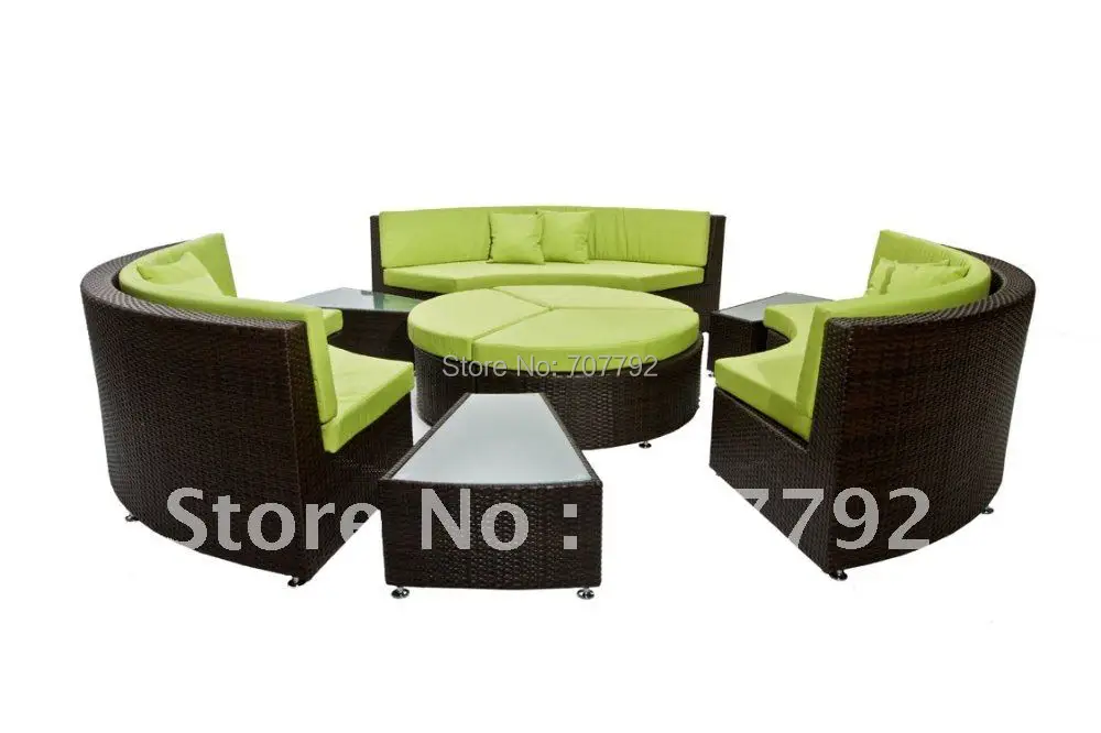 Высокое качество круглый секционный диван набор | Мебель