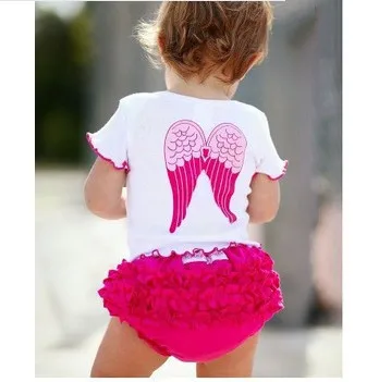 TZ147 Free Shipping! Hot sell baby clothes sets cute girl wing tops+shorts 2 pcs suit summer infant Wholesale And Retail | Мать и ребенок