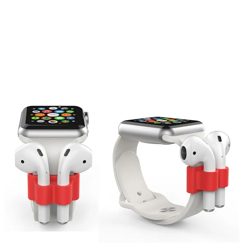 Спортивный зажим-Крючок для Apple IWatch, ремешок серии 1, 2, 3, 4, ремешок для AirPods, силиконовый держатель, зажим, подставка для наушников, чехол