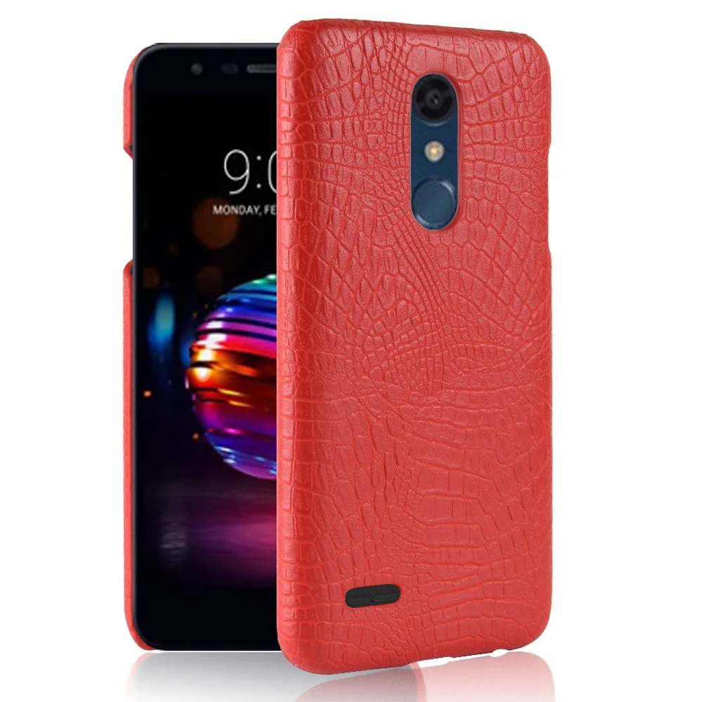 Кожаный чехол для LG K10 2018 роскошная модель крокодиловой кожи противоударный