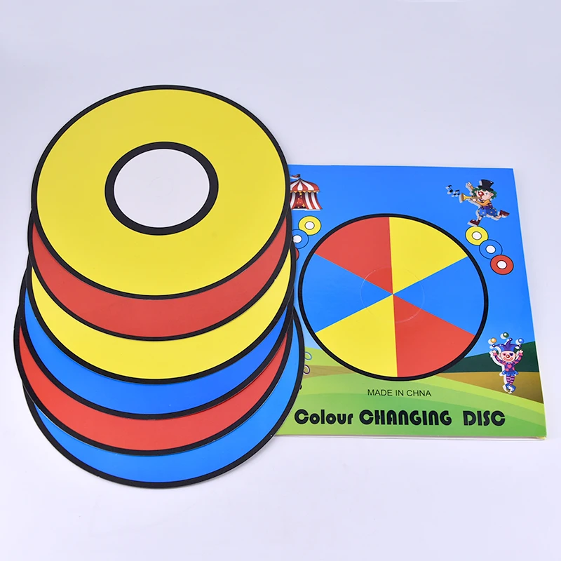 2pcs Color Changing Laser CD Magic Tricks Fun Close Up Colour Change In Empty Bag Magia Illusion Gimmick Props Toys for Kids | Игрушки и