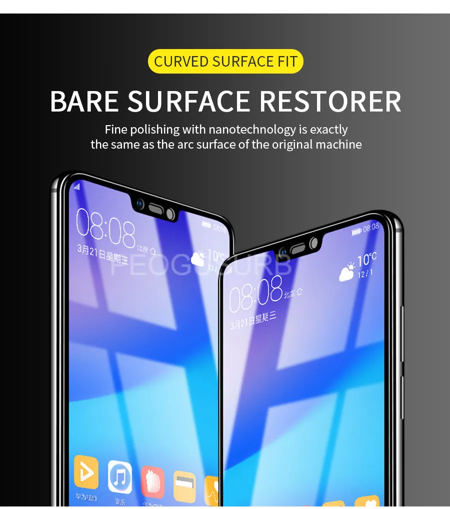 20D Полный Клей закаленное стекло протектор экрана для huawei mate 20 P30 P20 Pro Lite Nova 4 3i 3e Honor View 20 8X Y9 полное покрытие