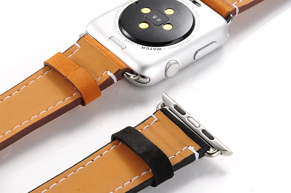 Натуральная кожа Смотреть band ремни для apple watch series 1 2 3 iwatch ремешки большой пряжкой