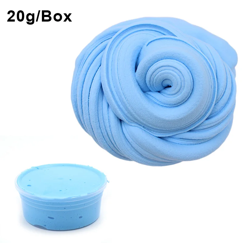 Blue Slime Кристальный клей для слизи, прозрачный пушистый Лизун, глина из глины, легкая полимерная глина, мягкая детская антистрессовая игрушка, принадлежности - Цвет: Blue Slime