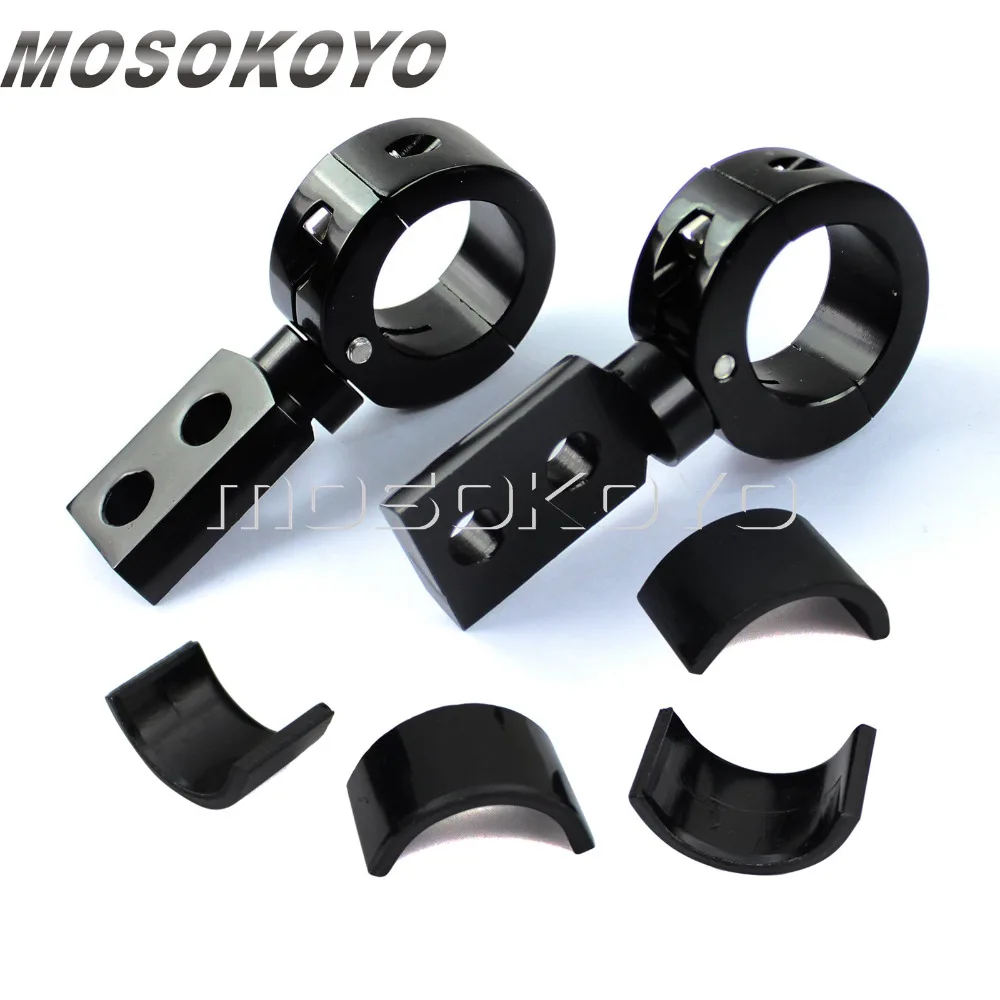 

2Pcs Off Road Racing Bike Foglight Bracket Spotlight Holder Clamp for 1-1/4" Crash Bar 1" 7/8" Bar Aluminum