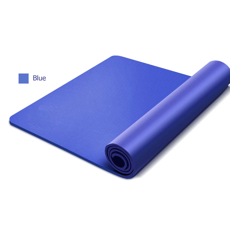 Blue 1850*800*10 мм, коврик для йоги, NBR, коврик для фитнеса, толстый нескользящий, для занятий спортом, йогой, тренажерного зала, Esterilla, Пилатес, тренажерный зал, Tapete, йога с ремешком, коврик для йоги, йоги - Цвет: Blue