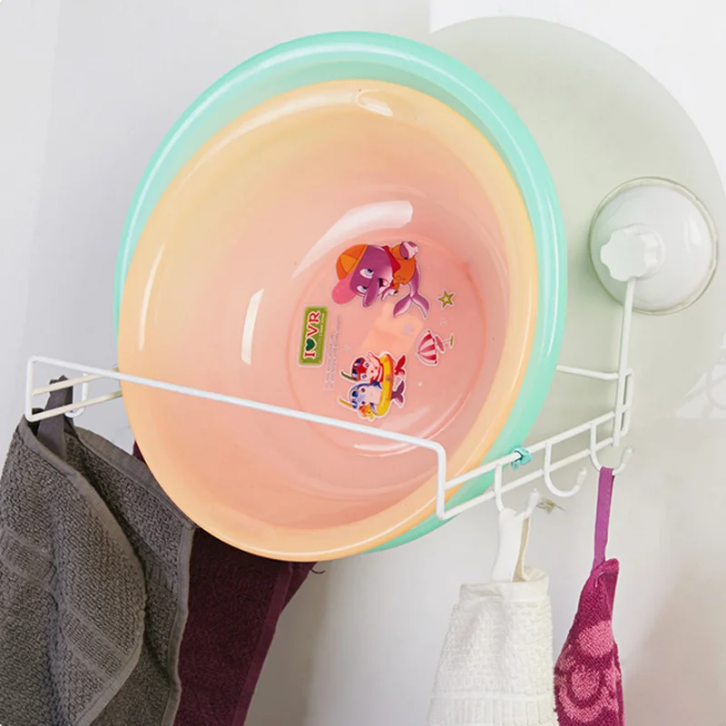 1 шт. железная присоска полка для ванной комнаты умывальник крючок бесшовного