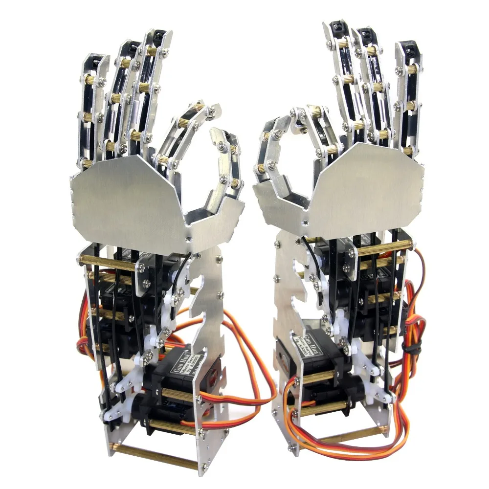 2018 Новинка 5DOF Humanoid пять пальцев металлический Манипулятор рука Левая и правая с