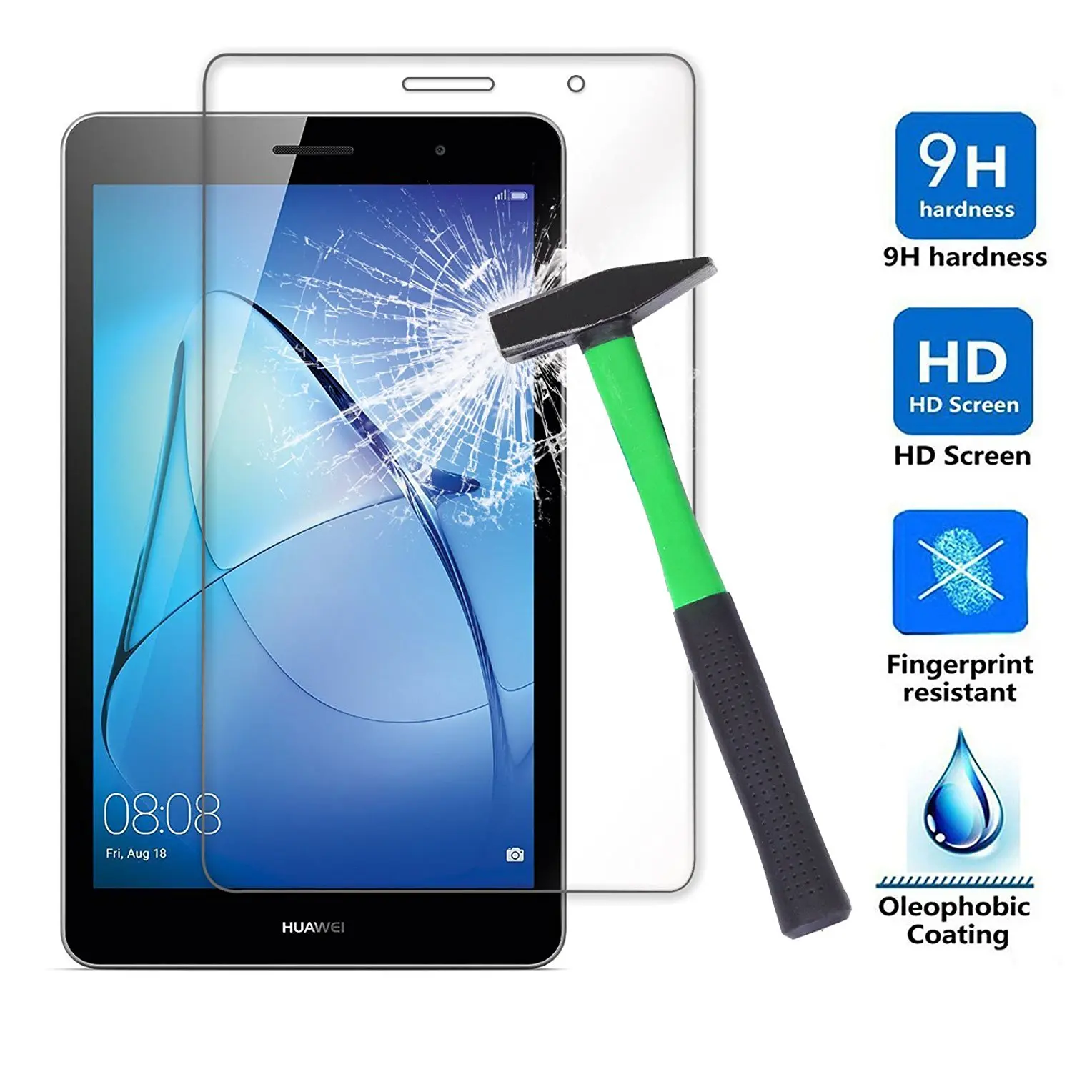 

For Huawei Mediapad T3 8 inch Tempered Glass, Clear 9H Explosion-proof LCD Screen Protector for KOB-L09 KOB-W09 Protective Film