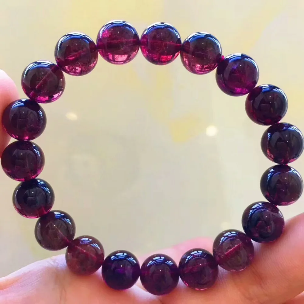 Мужские и женские браслеты с натуральным розовым турмалиновым кварцем