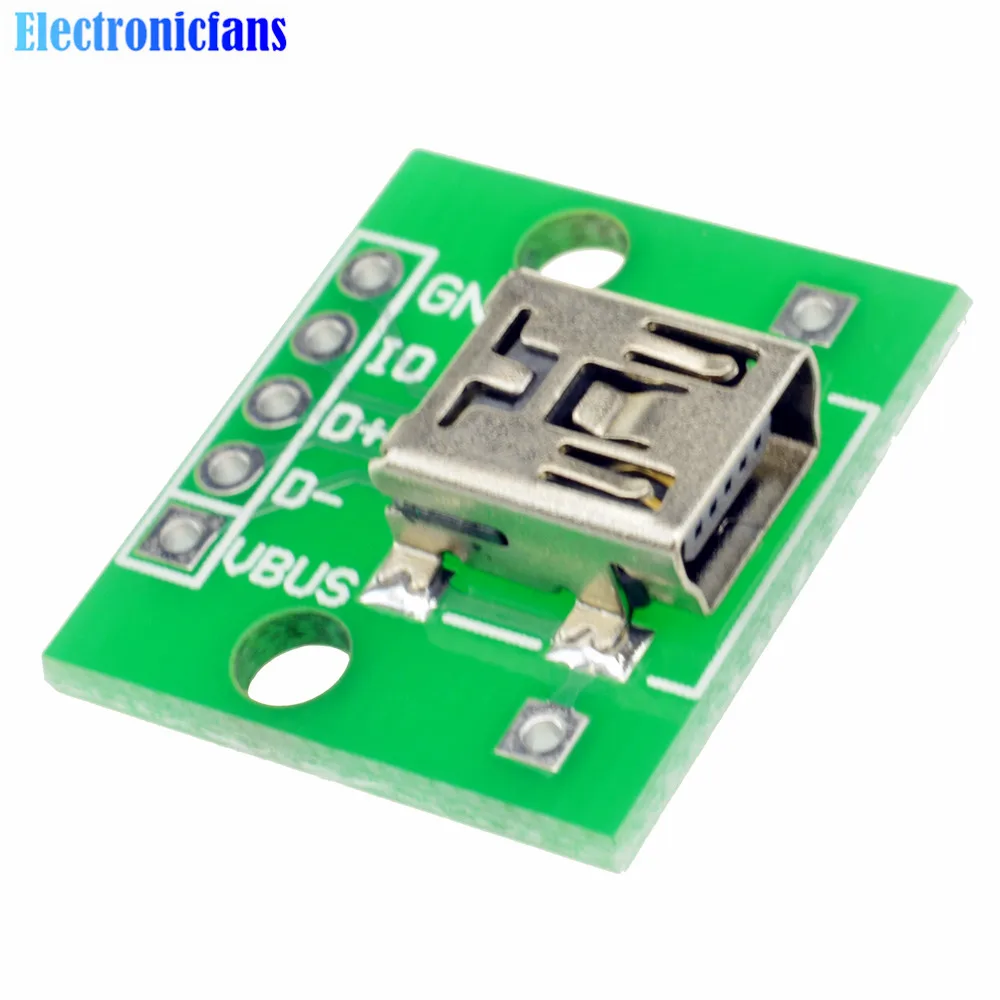10 шт. мини USB адаптер DIP для 2 54 мм печатной платы DIY источник питания Новинка|usb