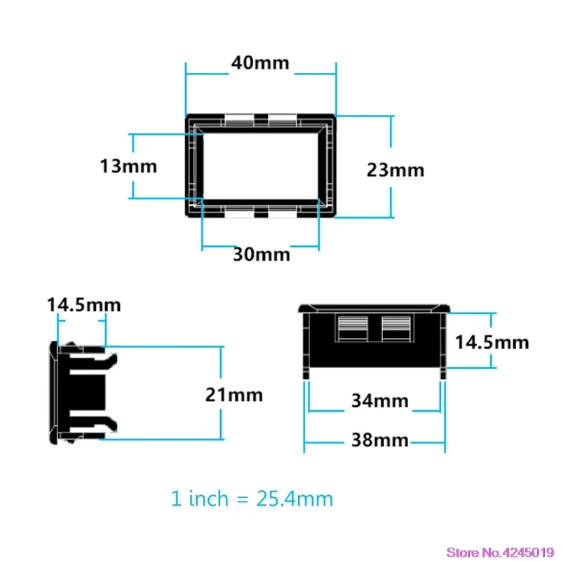 DC 0-99,99 V(100 V) 4-знака после запятой 0,56 inch/0,36 дюйма цифровой вольтметр 3 провода Напряжение Панель метр