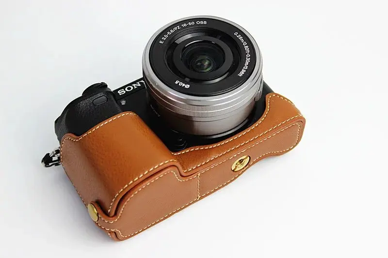 Чехол из натуральной кожи для камеры Sony A6000 A6300 защитный чехол камеры|camera case bag|bag