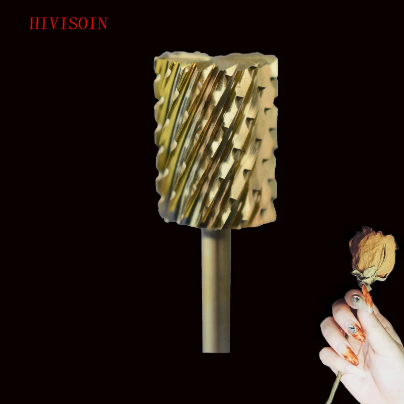 

2pcs HIVISOIN Carbide Nail Drill Bit - Big Pink&White Bit -M(60029090)-Gold