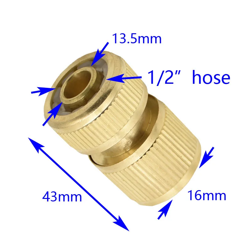 1 шт. латунный соединитель для садового крана 16 мм|hose connector|hose quick connectorirrigation 16mm |