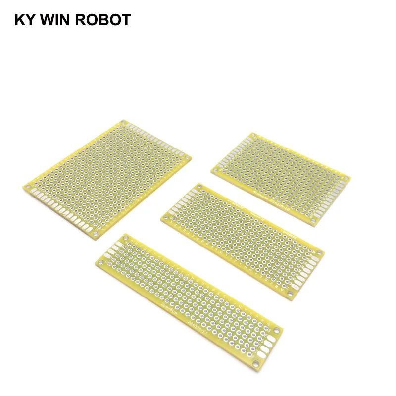 4 шт. 2x8 3x7 4x6 5x7 см желтый Двухсторонний медный Прототип pcb универсальная плата |