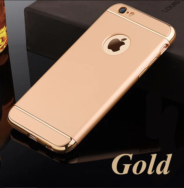360 покрытие матовое покрытие чехол для Apple iPhone 5 5S SE 6S 7 8 Plus телефон Корпус чехол на 5S 6 7 8 плюс тонкий Чехол бампер Чехол - Цвет: gold