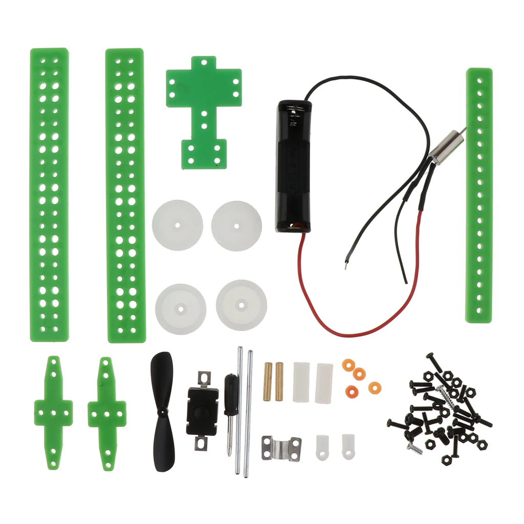 4 колеса DIY Набор летательных аппаратов с воздушной реакцией самолет научная
