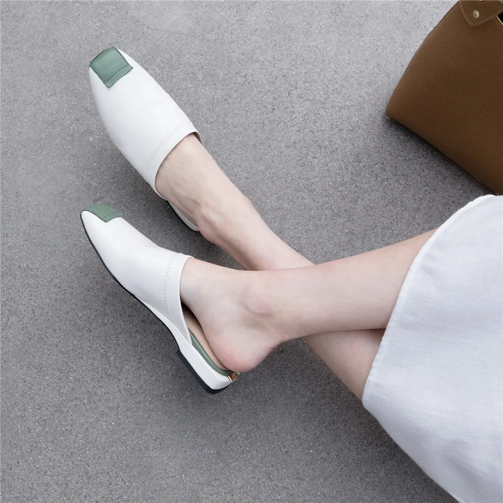 Туфли женские на плоской подошве натуральная кожа цвет белый 34-40 MMS03 | Обувь