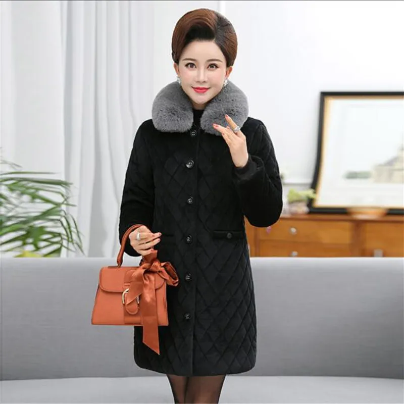 Новинка бархатные ватные пальто Зимние новые хлопковые средней длины куртка для