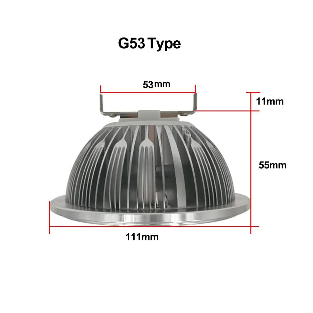 Free shipping 15W GU10 LED Spotlight 12W ar111 led bulb 10W G53 spot light 12V AC85-265V AR 111 7W for home lighting | Лампы и