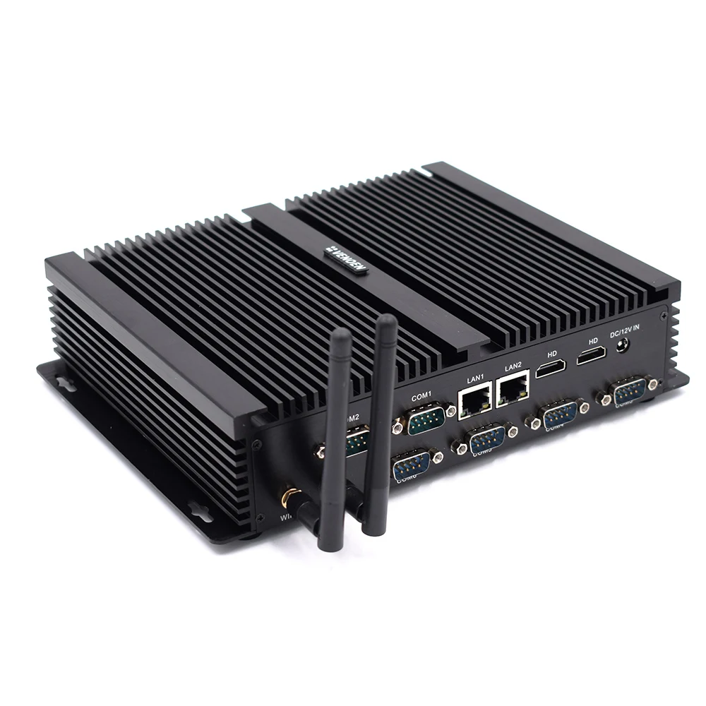 I5 4200u безвентиляторный промышленный мини-ПК с Windows 7 10 Core i7 5500U 2 * Intel Lan 6 RS232 COM