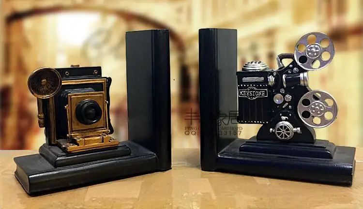 Модный домашний декор книжный конец шкаф ремесла украшение par de sujetalibros |