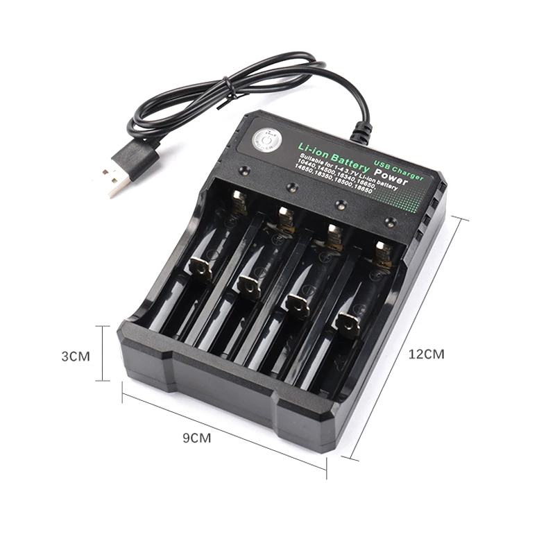 1 шт. зарядное устройство 4 слота перезаряжаемый светодиодный свет независимый USB