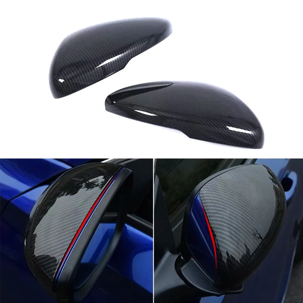 JEAZEA 2 шт. ABS Carbon Fiber накладка на зеркало заднего вида автомобиля отделка крышки