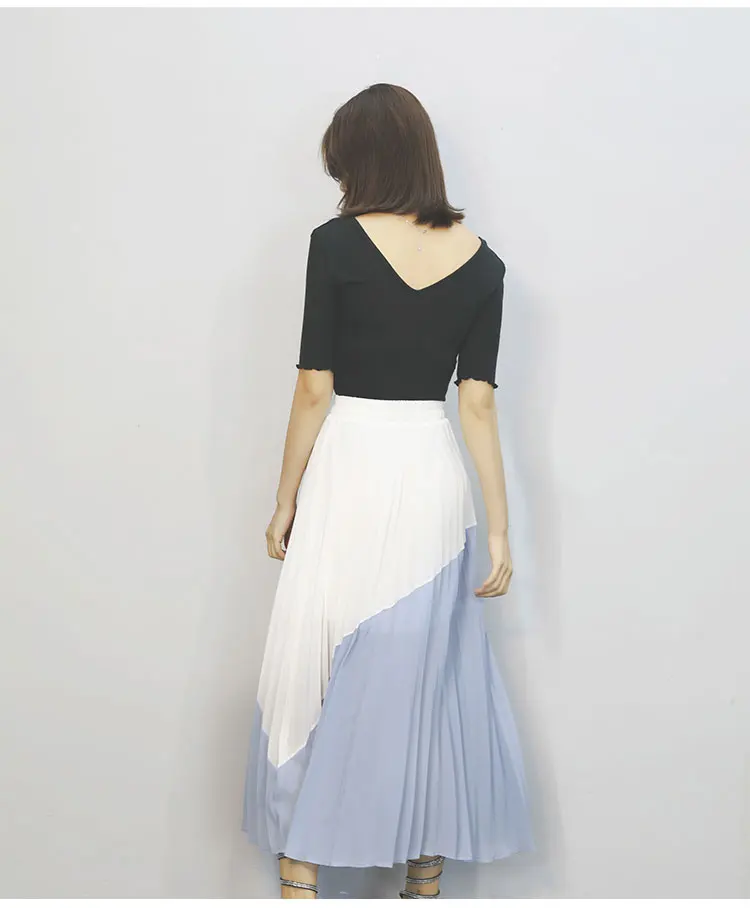 2019 летняя новая Корейская хитовая цветная шифоновая Женская юбка феи с высокой