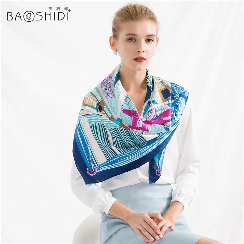 Шарф женский из 100% шелка модный модный|floral scarf|brand scarf womenfashion women |