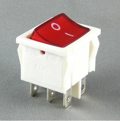 

ship switch KCD5 22N 6-pin power switch white shell red light