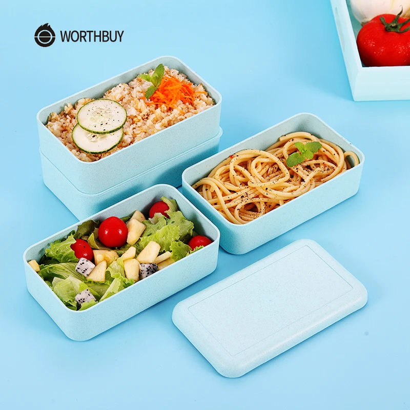 WORTHBUY японский микроволновый Ланч бокс для детей портативный герметичный ящик