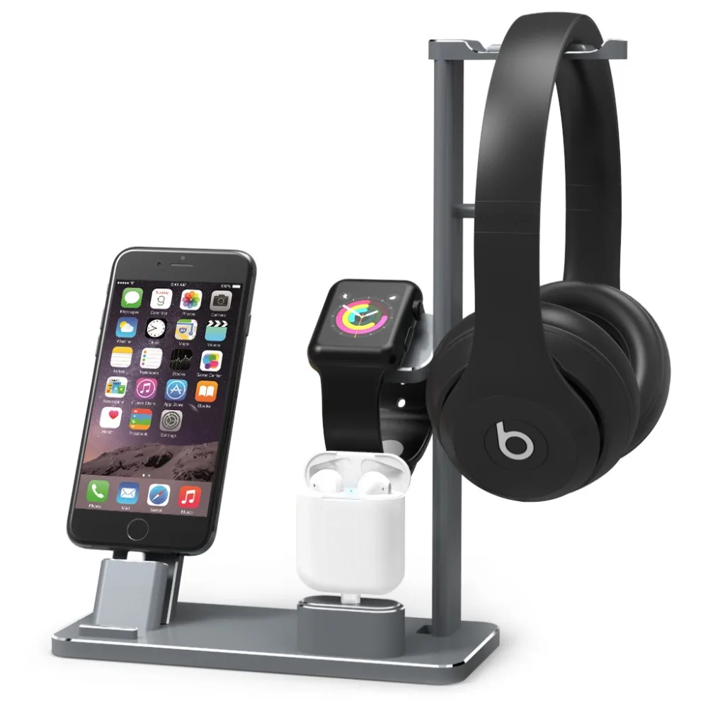 Зарядная док станция для наушников AirPods IPad Apple Watch серии 1 2 3 iPhone 10X8 7 6 6S Plus|Подставки