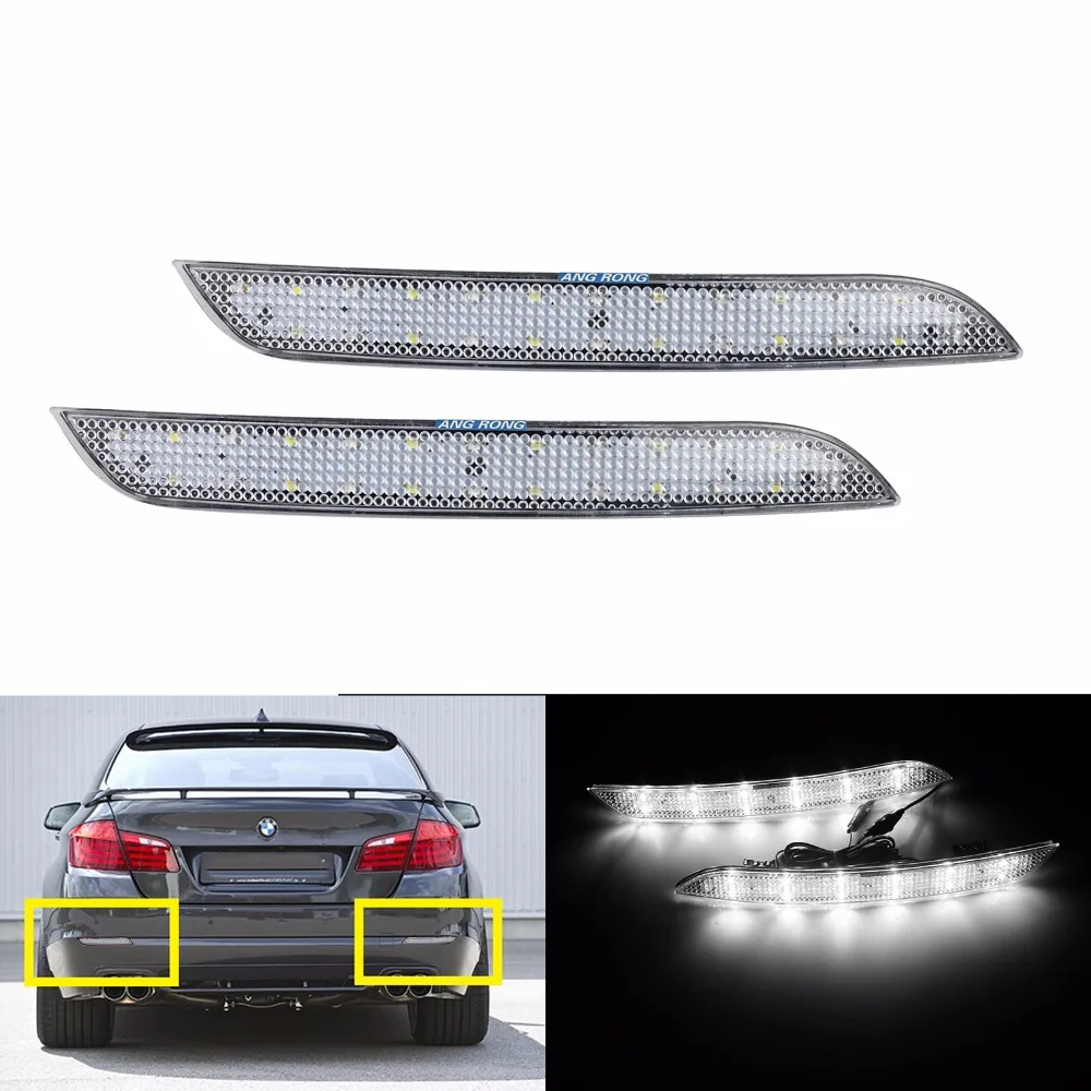 Светодиодный отражатель заднего бампера ANGRONG 2x для BMW 5 series 520d 520i 523i 525d 2009 2014(CA179)|brake