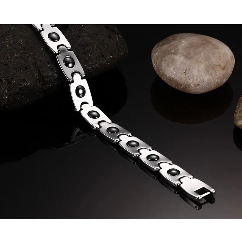 Браслет-цепочка из вольфрама для мужчин магнитный браслет гематита здоровья
