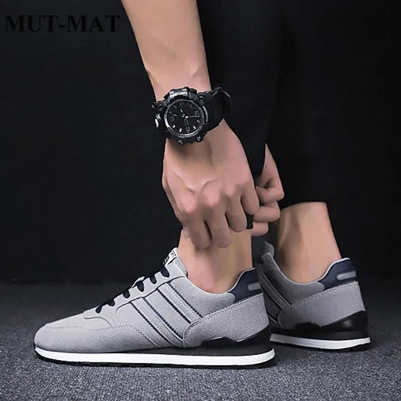 New Arrival Man Fashion Sports Natural Suede Shoes Males Leisure Travel Sneakers Plus Velvet Warm Men Soft Sole | Обувь