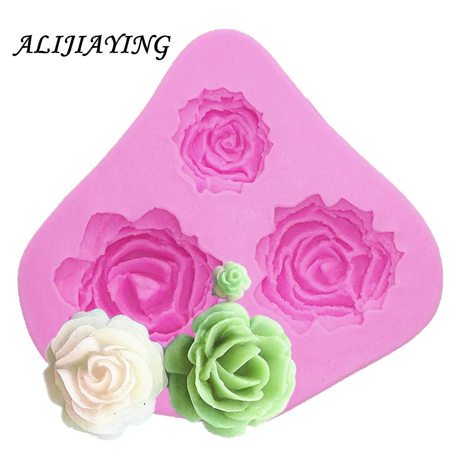 Sugarcraft цветок 4 отверстия силиконовая форма Роза помадка инструменты для