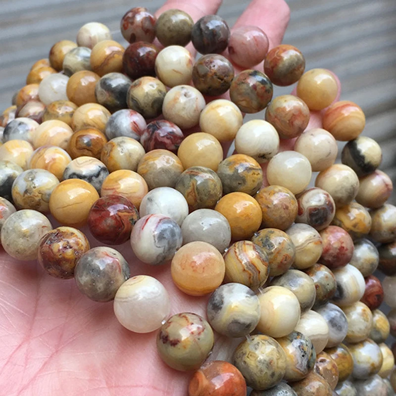 Белый красный синий Crazy Agate натуральный драгоценный камень Неокрашенный