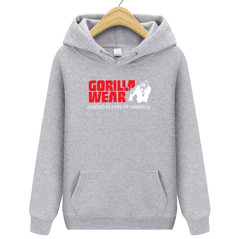 Футболки Gorilla Fashion Hoody удобные простые с буквенным принтом Мужские/Женские