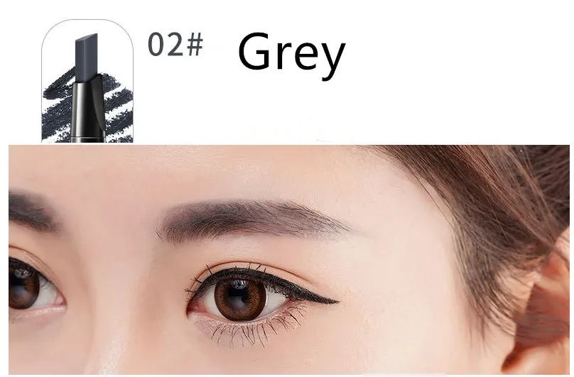 3 In 1 Eye Brows Set for Women Waterproof Automatic Eyebrow Pencil Brow + Powder Brush Pigment Black Brown Kit | Красота и здоровье