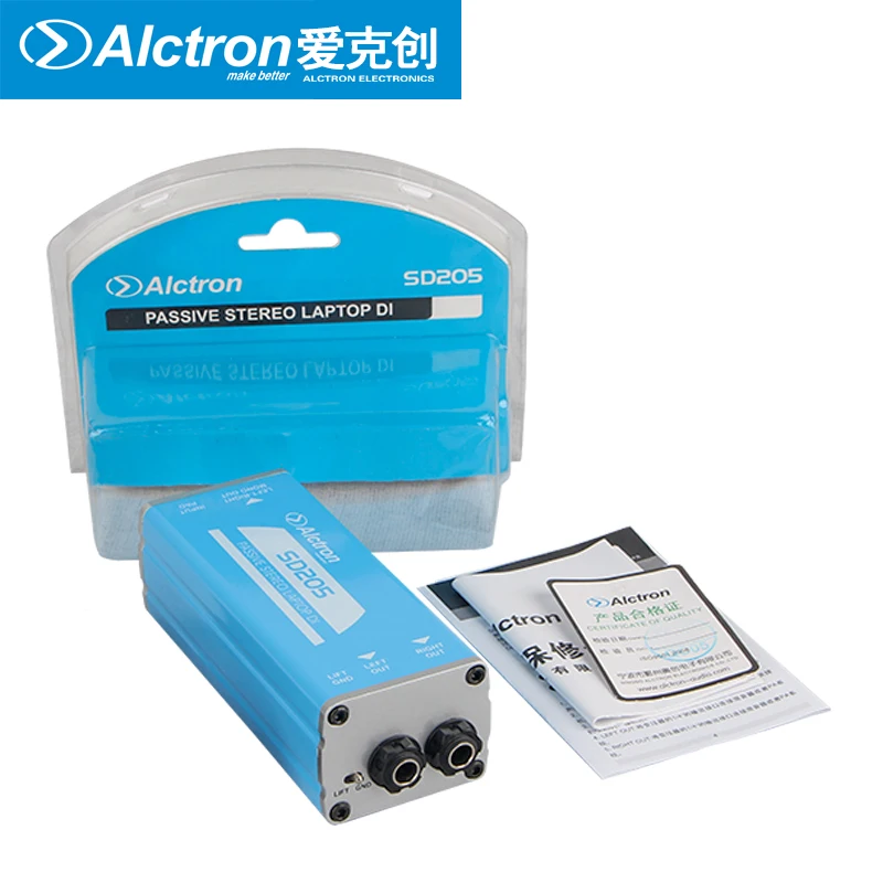 Alctron SD205 пассивная прямая коробка стерео ди-бокс преобразователь