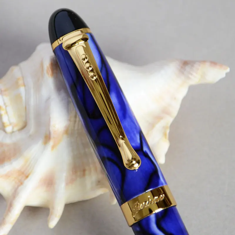 Ручка перьевая JINHAO X450 ярко-синяя и золотая 0 7 мм белый серый красный розовый