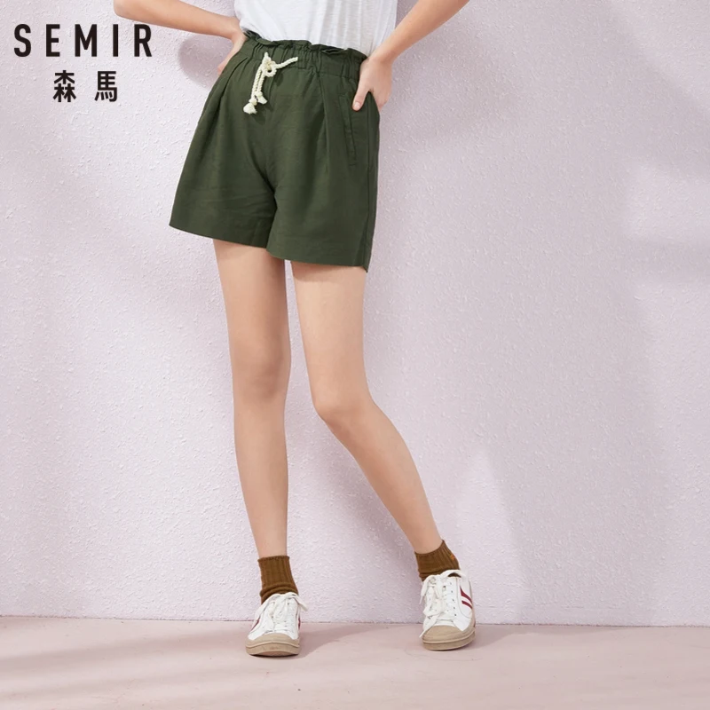 Женские повседневные шорты SEMIR прямые облегающие спортивные с низкой талией в