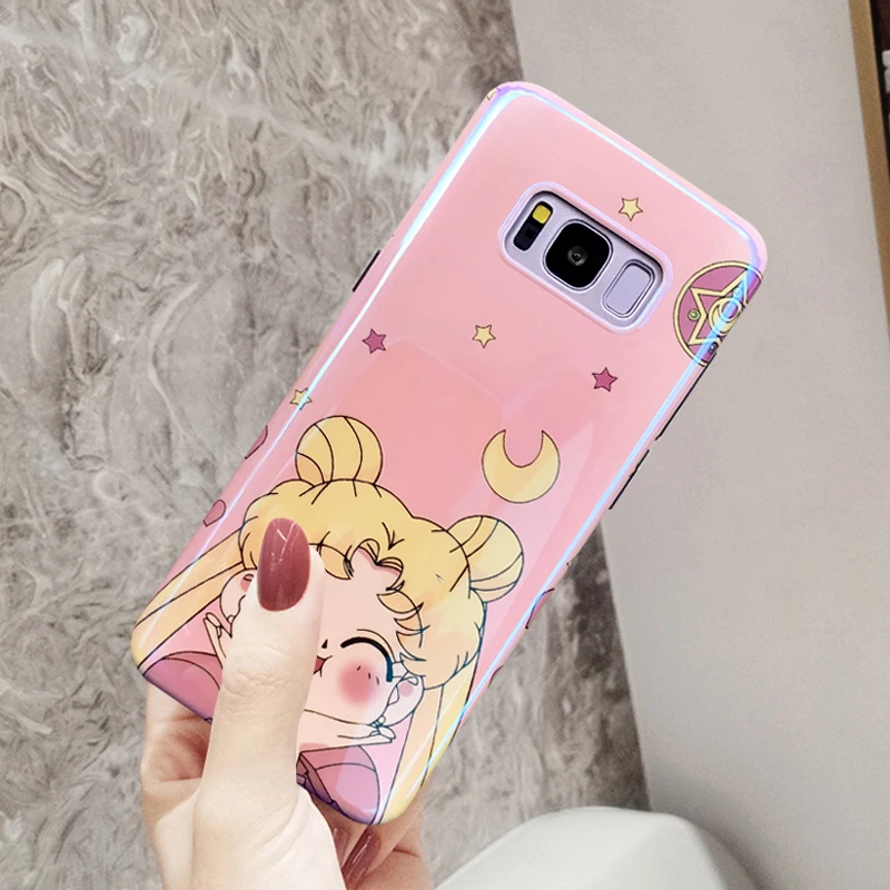 Чехлы YHBBCASES для Samsung S10 Plus S8 S9 Сейлор Мун мультяшный мягкий чехол Galaxy Note 10 8 9